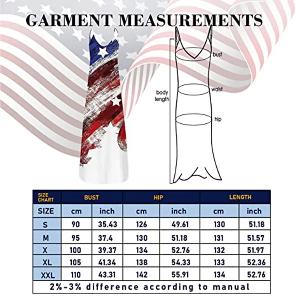 Women Dresses Summer 2021 Sexy V Neck US Independence Day Dress Sleeveless Strap Maxi Vintage Dress Beach Vacation Bohemian
Women Dresses Summer 2021 Sexy V Neck US Independence Day Dress Sleeveless Strap Maxi Vintage Dress Beach Vacation Bohemian