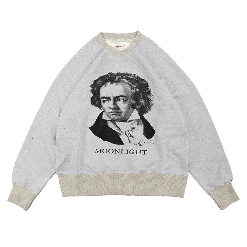 Kapital man smile print raglan sleeve sweater street style irregular figure print Pullover
Kapital man smile print raglan sleeve sweater street style irregular figure print Pullover