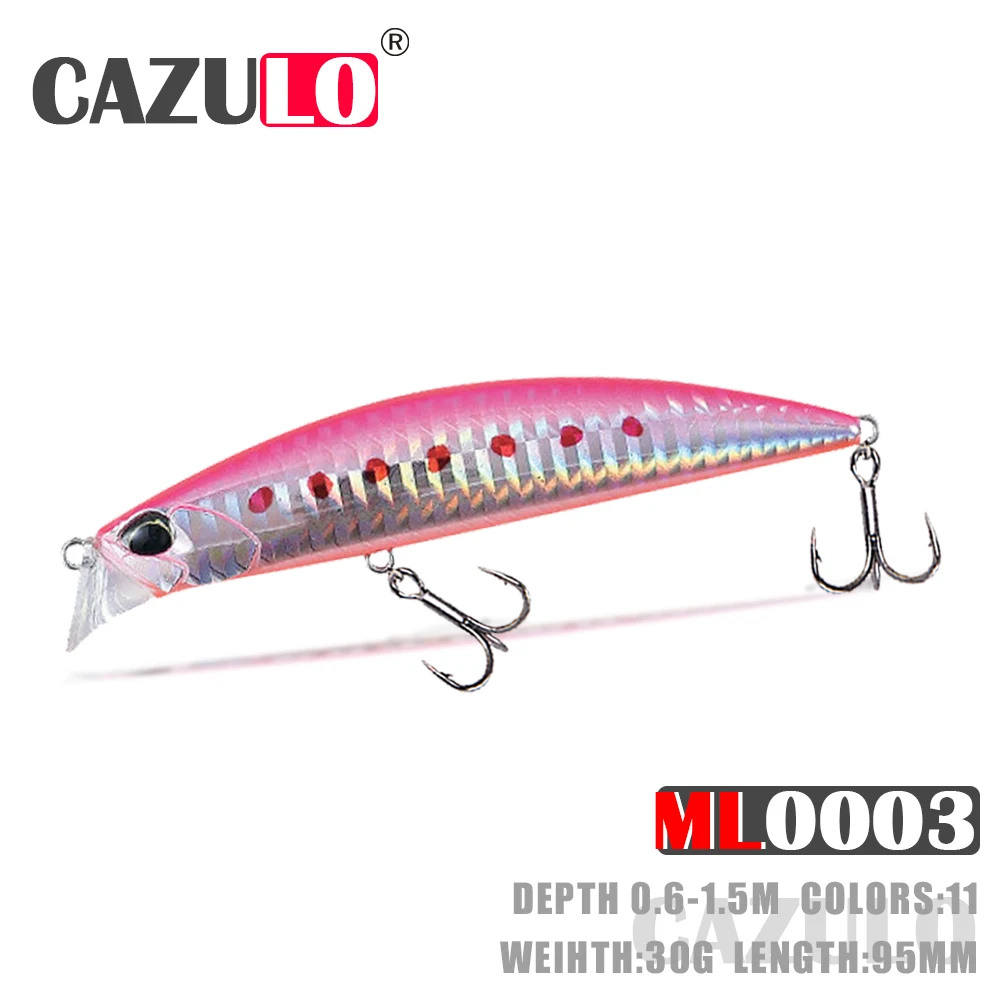 Fishing Accessories Lure Minnow Isca Artificial Weight 30g 95mm Sinking 0.6-1.5m Pesca Accesorios Mar Carp Fish Articulos Leurre
Fishing Accessories Lure Minnow Isca Artificial Weight 30g 95mm Sinking 0.6-1.5m Pesca Accesorios Mar Carp Fish Articulos Leurre