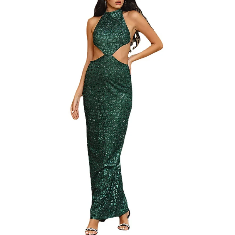 Sexy Green Halter Neck Cut Out Waist Open Back Glitter Golud Material Bodycon Party Maxi Dress
Sexy Green Halter Neck Cut Out Waist Open Back Glitter Golud Material Bodycon Party Maxi Dress