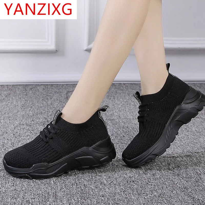 Women White Sneakers 2021 Fashion Knitted Vulcanized Shoes Platform Lace-up Mesh Breathable Women Casual Shoes Tenis Feminino
Women White Sneakers 2021 Fashion Knitted Vulcanized Shoes Platform Lace-up Mesh Breathable Women Casual Shoes Tenis Feminino