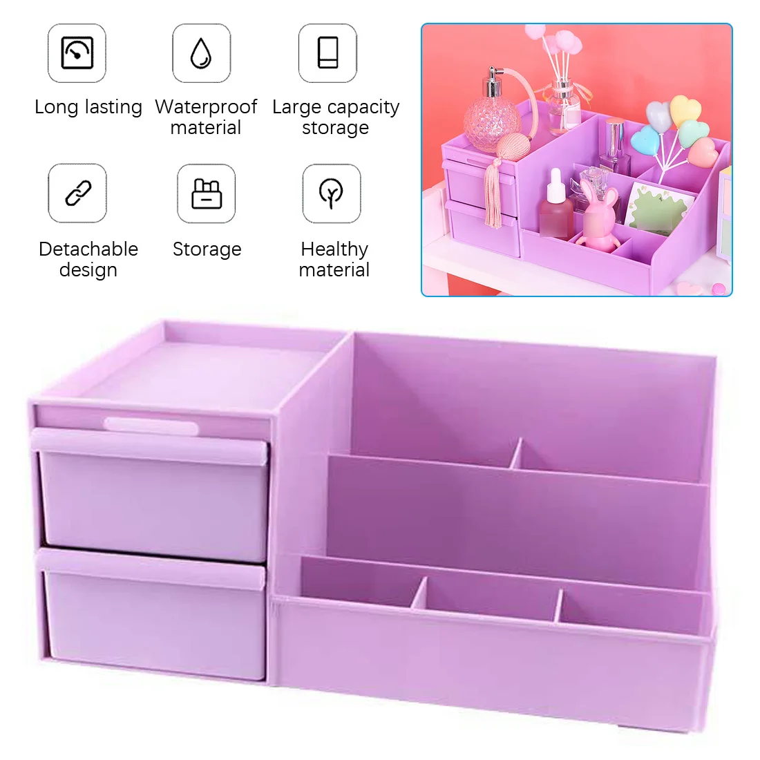 Cosmetic Storage Box Large Capacity Makeup Drawer Organizer Jewelry Nail Polish Makeup Container
Cosmetic Storage Box Large Capacity Makeup Drawer Organizer Jewelry Nail Polish Makeup Container