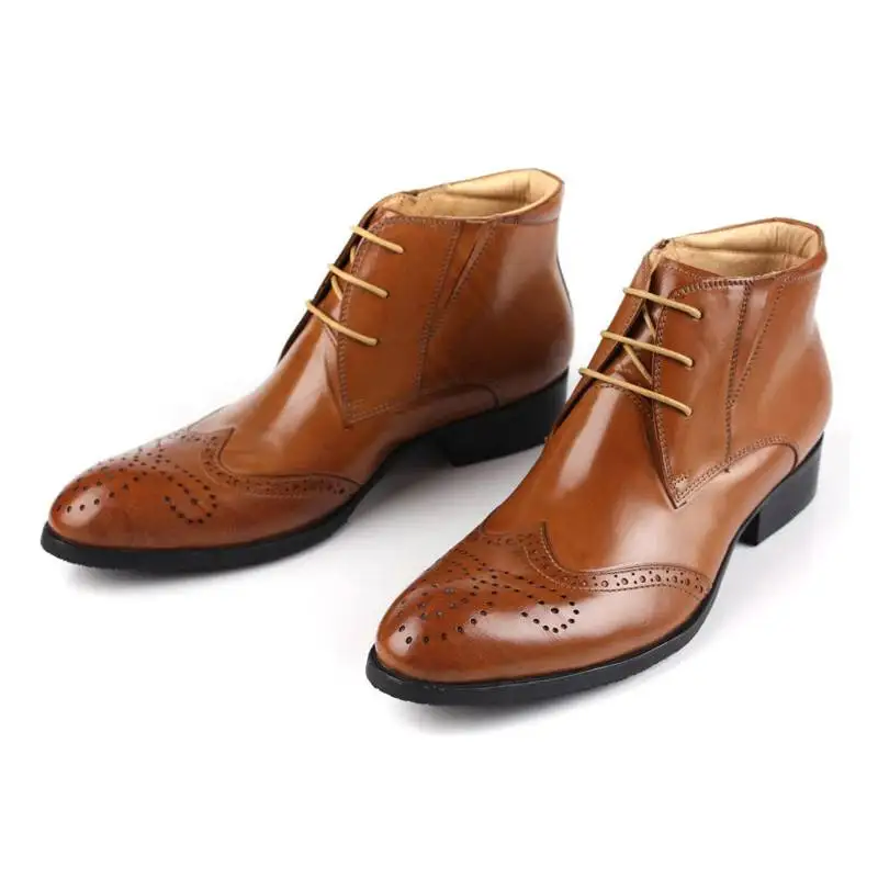 Men lace-up Oxfords Male High Top Shoes Casual Carved Mocassin Homme Genuine Leather Pointed Toes Male Ankle Boots Dress Shoes
Men lace-up Oxfords Male High Top Shoes Casual Carved Mocassin Homme Genuine Leather Pointed Toes Male Ankle Boots Dress Shoes