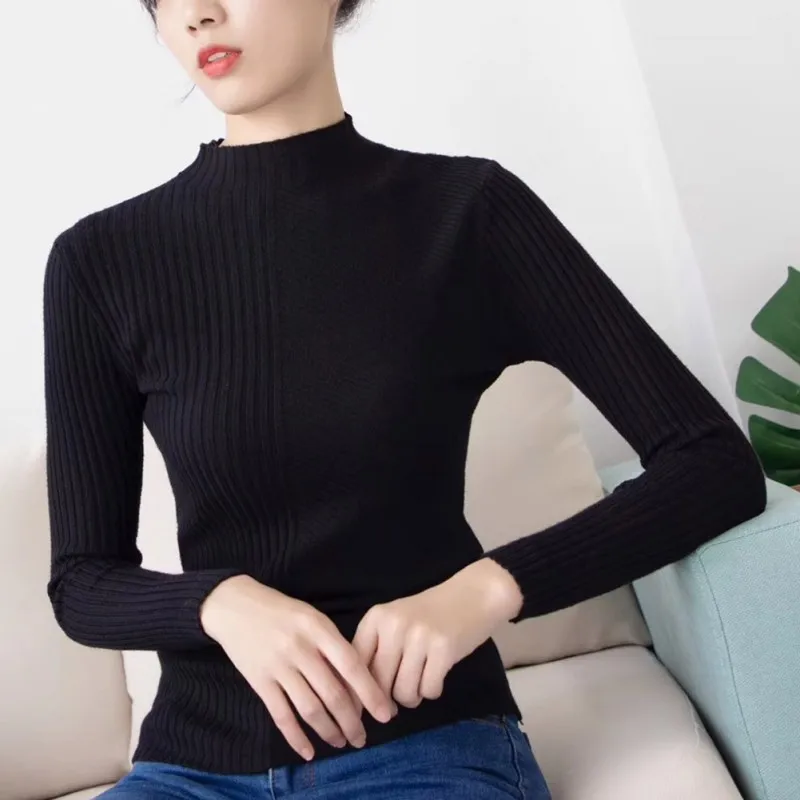 Autumn Spring Women Sweater Long Sleeve Pullover Basic Korean Style Knitted Christmas Jumpers Pull Femme
Autumn Spring Women Sweater Long Sleeve Pullover Basic Korean Style Knitted Christmas Jumpers Pull Femme