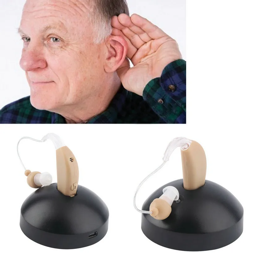

Портативный Перезаряжаемый слуховой аппарат усилитель звука за ухом JZ-1088F для пожилых людей уход за ушами слуховой аппарат штепсельная вил...
