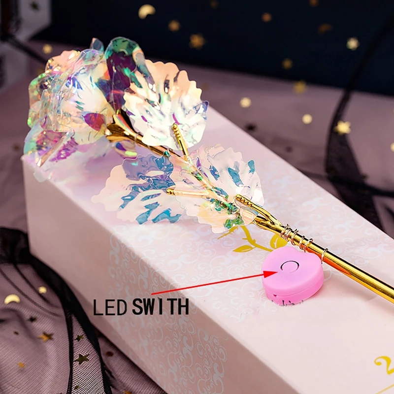 24K Colorful Luminous Rose Artificial LED Light Flower Unique Gifts Mother's Day Thanksgiving Valentine's Day
24K Colorful Luminous Rose Artificial LED Light Flower Unique Gifts Mother's Day Thanksgiving Valentine's Day