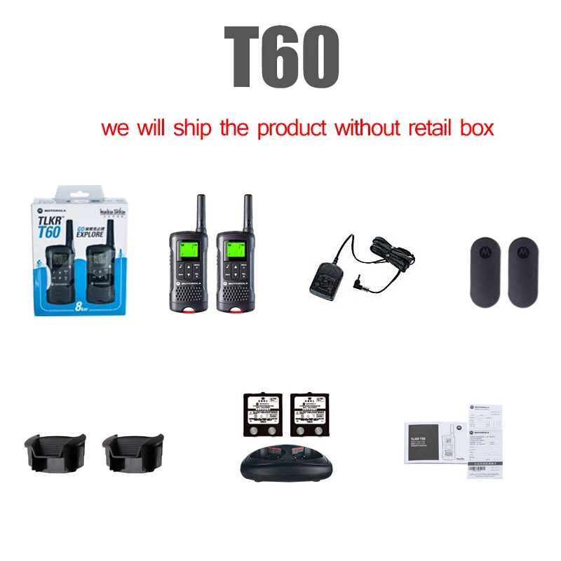 Motorola T60 Walkie Talkie Met 20 Kanalen 6Km Afstand Outdoor Walkie Talkie Ondersteuning Aaa Batterij & Ni-Mh Batterij
Motorola T60 Walkie Talkie Met 20 Kanalen 6Km Afstand Outdoor Walkie Talkie Ondersteuning Aaa Batterij & Ni-Mh Batterij