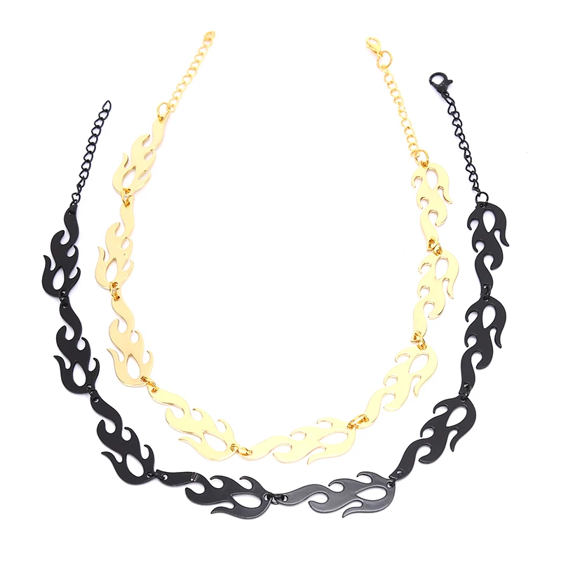 Cool Punk Flame Necklaces Clavicle Hip Hop Flame Rock Chain Bracelets Collar Metal Lady Girl Choker Fashion Jewelry
Cool Punk Flame Necklaces Clavicle Hip Hop Flame Rock Chain Bracelets Collar Metal Lady Girl Choker Fashion Jewelry