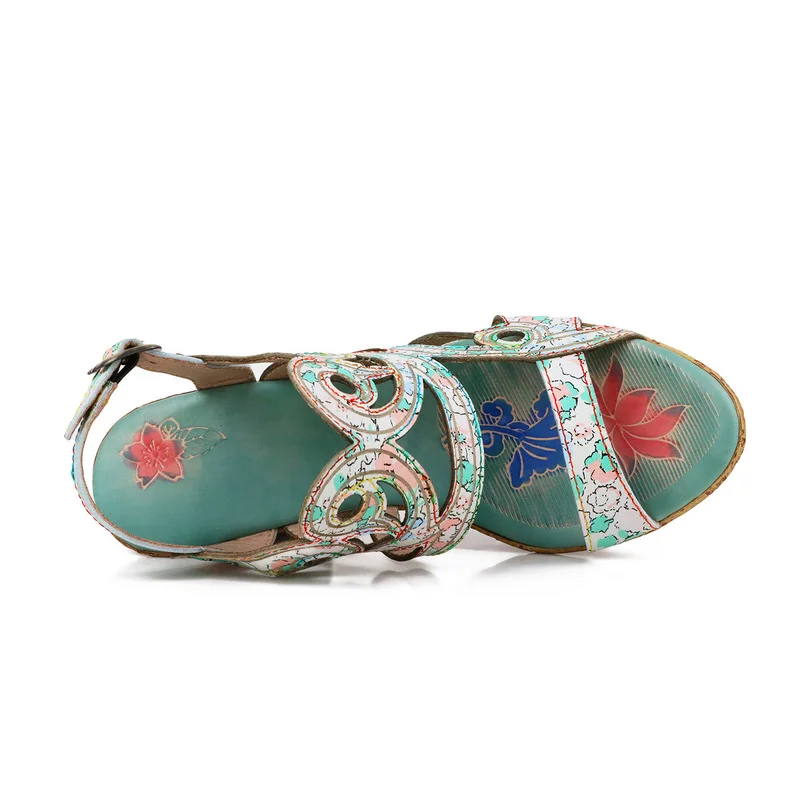 Summer Fish Mouth Thick with A Word Buckle Ethnic Style High-heeled Rubber Cowhide Round Head Color Fashion Fashion Sandals
Summer Fish Mouth Thick with A Word Buckle Ethnic Style High-heeled Rubber Cowhide Round Head Color Fashion Fashion Sandals