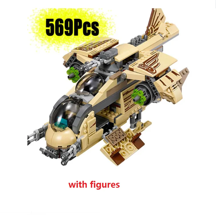 

570 шт., Детский конструктор Wookiee Gunship, повстанцы, космические войны, передвижные крылья, модель 10377, строительные блоки, игрушки, кирпичи 75084, ро...