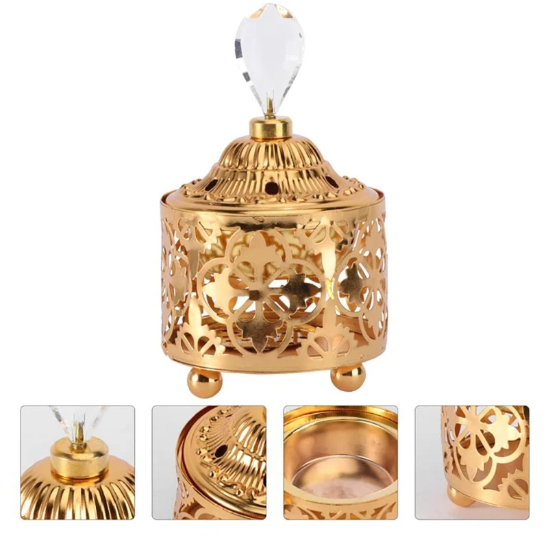 Metal Hollow Out Carved Incense Burner Middle East European Style Delicate Arabian Retro Incenser Holder Home Decoration 85DB
Metal Hollow Out Carved Incense Burner Middle East European Style Delicate Arabian Retro Incenser Holder Home Decoration 85DB
