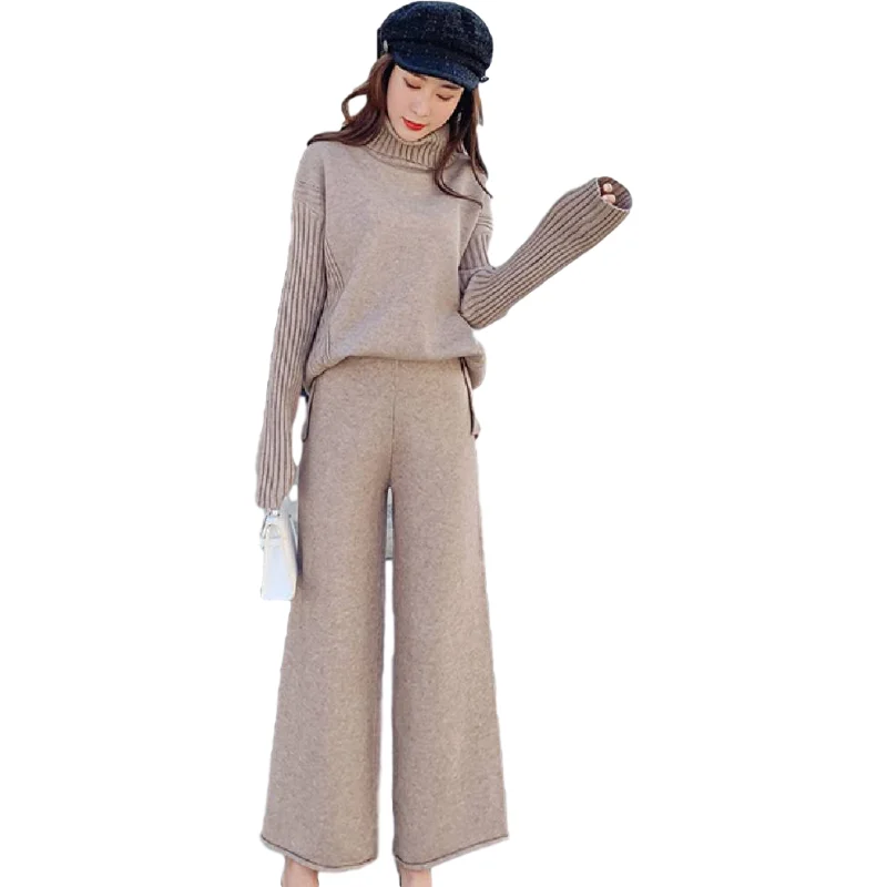 New Overszie Women Sweater 2 Piece Sets Elegnat Knitted Suits Female Knitting Sweaters Vintage Womens Pants Autumn
New Overszie Women Sweater 2 Piece Sets Elegnat Knitted Suits Female Knitting Sweaters Vintage Womens Pants Autumn