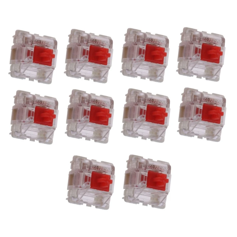 10 шт./упак. Gateron SMD красные переключатели механическая клавиатура 3 штыря Gateron MX переключатели прозрачный чехол подходит GK61 GK64 GH60
10 шт./упак. Gateron SMD красные переключатели механическая клавиатура 3 штыря Gateron MX переключатели прозрачный чехол подходит GK61 GK64 GH60