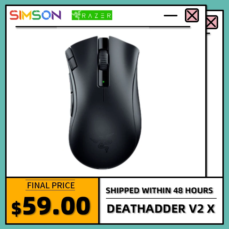 Беспроводная игровая мышь Razer DeathAdder V2 X HyperSpeed с лучшим в своем классе эргономичным 7 программируемыми кнопками 2 механического переключения
Беспроводная игровая мышь Razer DeathAdder V2 X HyperSpeed с лучшим в своем классе эргономичным 7 программируемыми кнопками 2 механического переключения