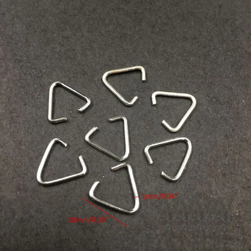 100Pcs Triangle Open Jump Rings Iron Pinch Clip Bail Hang Drops Triangle Buckle 18 Gauge for Jewelry Making Findings
100Pcs Triangle Open Jump Rings Iron Pinch Clip Bail Hang Drops Triangle Buckle 18 Gauge for Jewelry Making Findings