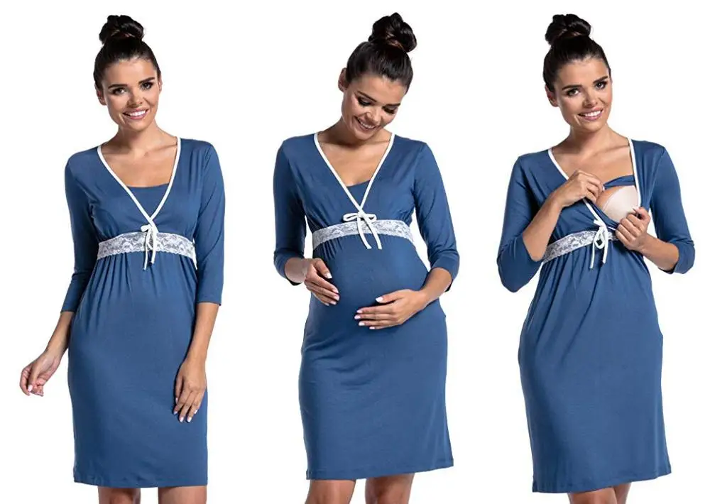 Long Sleeve Maternity Lace V-neck Breastfeeding Dress Pregnant Women Nursing Dress Pajamas Maternity Cotton Sleepwear Nightgown
Long Sleeve Maternity Lace V-neck Breastfeeding Dress Pregnant Women Nursing Dress Pajamas Maternity Cotton Sleepwear Nightgown