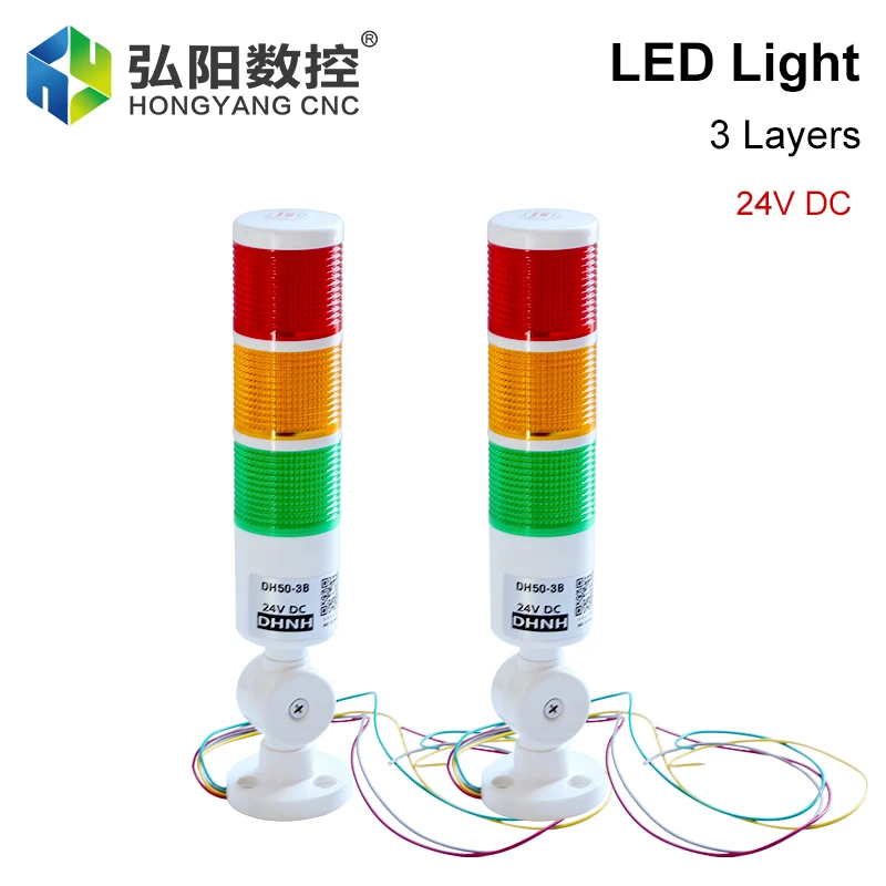 No Sound LED Indicator , Industrial Signal Tower , CNC Machine Tool , Rotating Warning Light , 3-Layer Warning Device 24V
No Sound LED Indicator , Industrial Signal Tower , CNC Machine Tool , Rotating Warning Light , 3-Layer Warning Device 24V