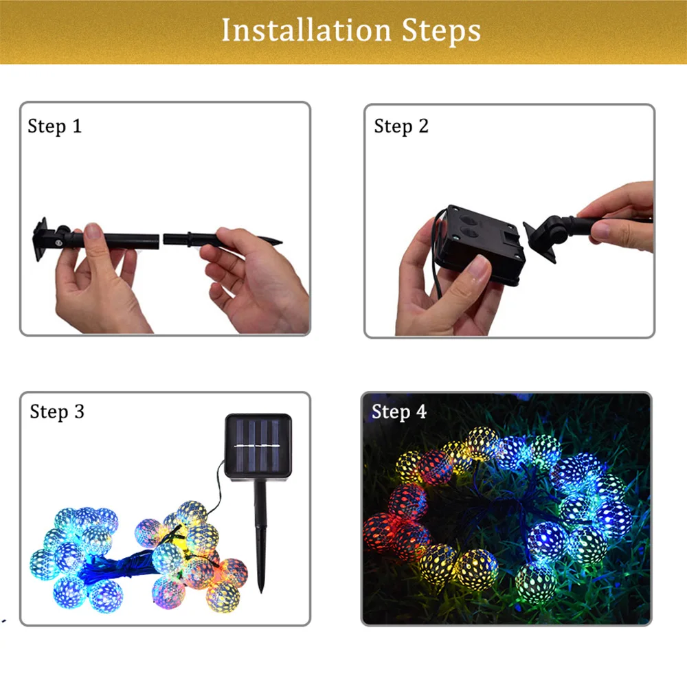 Solar Powered String Light Garden Outdoor Lamp Christmas Party Decor 20/30/50 LEDs Solar Strip Lights 
Solar Powered String Light Garden Outdoor Lamp Christmas Party Decor 20/30/50 LEDs Solar Strip Lights