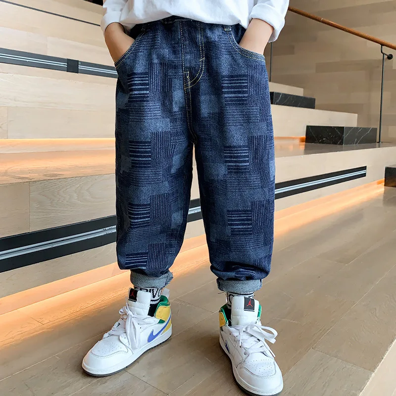 Kids Boys Clothes Casual Jeans Classic Pants Children Denim Clothing Long Bottoms Teen Boy Blue Trousers Elastic Waist Clothing
Kids Boys Clothes Casual Jeans Classic Pants Children Denim Clothing Long Bottoms Teen Boy Blue Trousers Elastic Waist Clothing