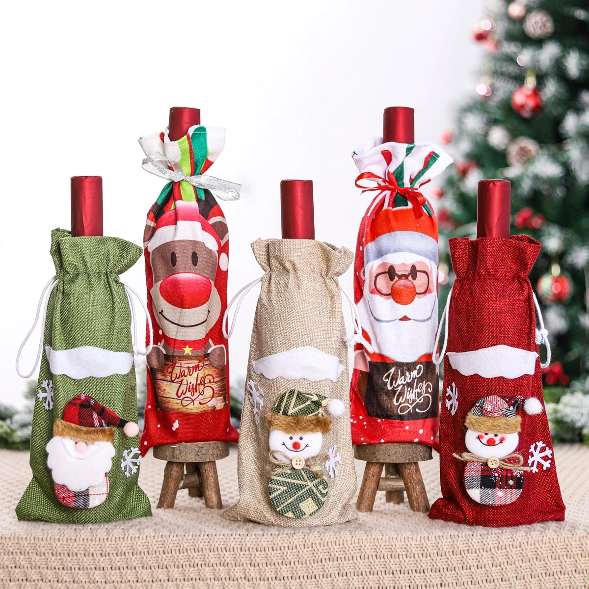 Чехол для винной бутылки на Рождество для дома 2021 Рождественское украшение на новый год 2022 рождественские подарки 
Чехол для винной бутылки на Рождество для дома 2021 Рождественское украшение на новый год 2022 рождественские подарки