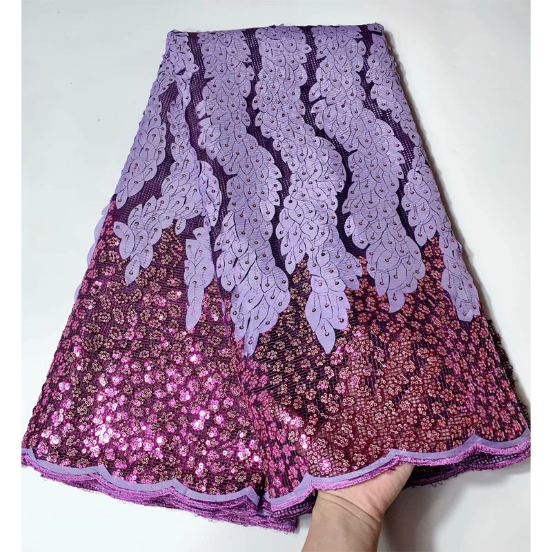 African French Net Lace Fabric Embroidered Nigerian Lace Fabric with Sequins 5Yards Guipure Cord Lace for wedding dress
African French Net Lace Fabric Embroidered Nigerian Lace Fabric with Sequins 5Yards Guipure Cord Lace for wedding dress