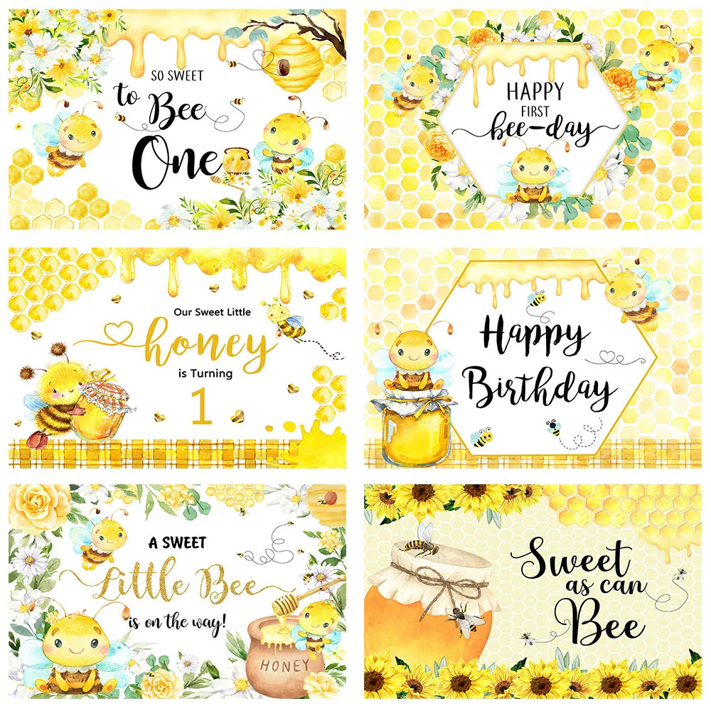 Mocsicka Honey Bee Baby 1st Birthday Photography Backdrops Newborn Baby Shower Photo Background Yellow Banner Photophone Props
Mocsicka Honey Bee Baby 1st Birthday Photography Backdrops Newborn Baby Shower Photo Background Yellow Banner Photophone Props