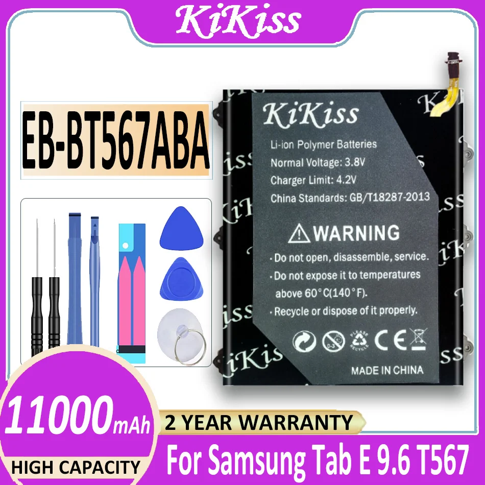 Оригинальный аккумулятор KiKiss Φ 11000 мАч для Samsung Galaxy Tab E 9,6 SM T567 T567V Bateria
Оригинальный аккумулятор KiKiss Φ 11000 мАч для Samsung Galaxy Tab E 9,6 SM T567 T567V Bateria