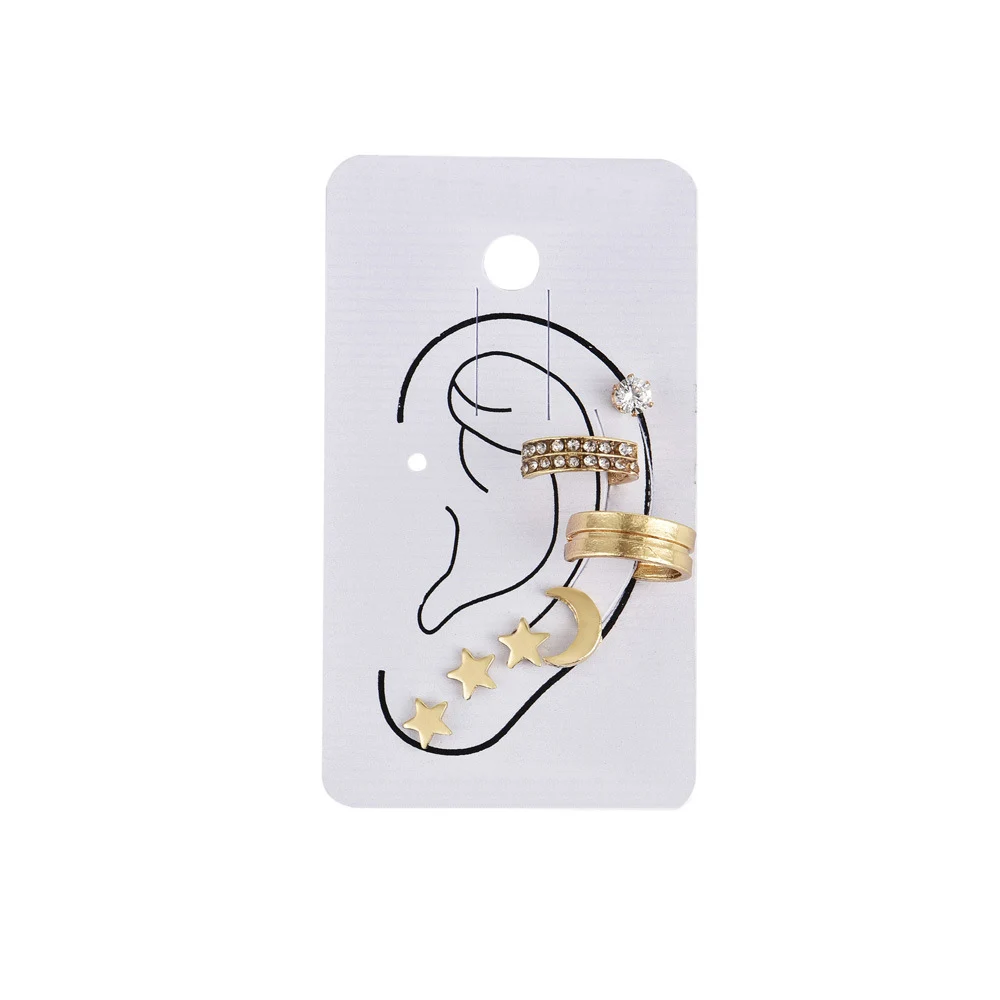 New Earrings Fashion Jewelry Personality Five-pointed Star Moon Combination Female Earring Set Stud Earrings for Women Wholesale
New Earrings Fashion Jewelry Personality Five-pointed Star Moon Combination Female Earring Set Stud Earrings for Women Wholesale