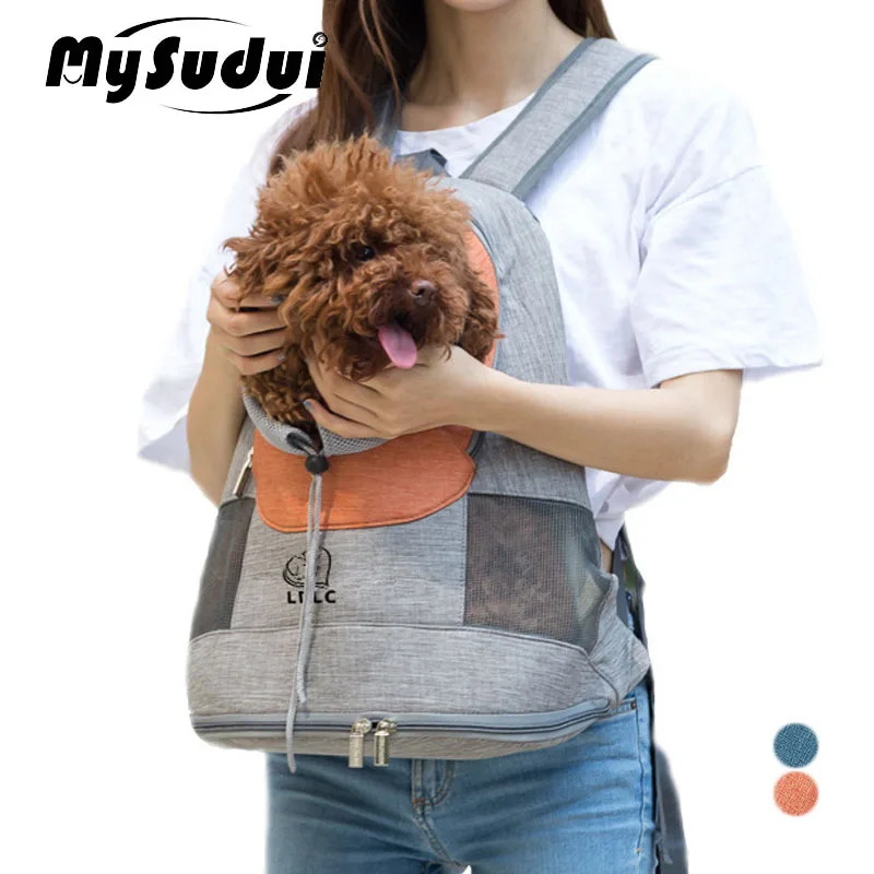 

Рюкзак-переноска MySudui для маленьких собак и кошек, Воздухопроницаемый дорожный переносной мешок на плечо для щенков, уличный
