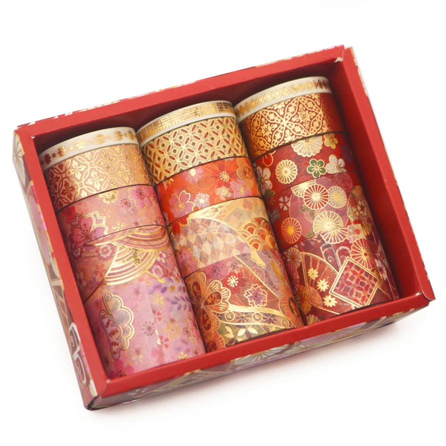 15 Pcs/Set Washi Tape Flower Masking Wash Tapes Gold Foil Stickers Scrapbooking Papeleria Bronzing WashiTape School Stationery
15 Pcs/Set Washi Tape Flower Masking Wash Tapes Gold Foil Stickers Scrapbooking Papeleria Bronzing WashiTape School Stationery