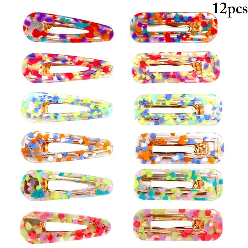 12PCS Fashion Duckbill Hair Pins Women Head Decorative Rectangle Hair Clips Girls Barrettes Multicolor Resin Hair Accessories
12PCS Fashion Duckbill Hair Pins Women Head Decorative Rectangle Hair Clips Girls Barrettes Multicolor Resin Hair Accessories