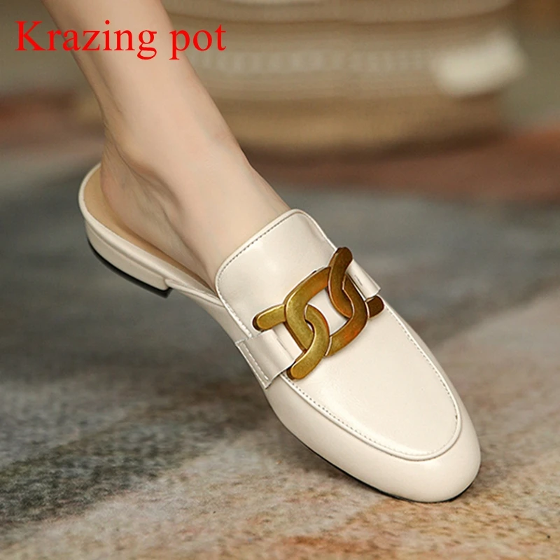 Тапки Krazing pot женские из натуральной кожи, базовые шлепанцы с круглым носком, без застежки, великолепные металлические застежки, Ретро стиль,...
Тапки Krazing pot женские из натуральной кожи, базовые шлепанцы с круглым носком, без застежки, великолепные металлические застежки, Ретро стиль,...