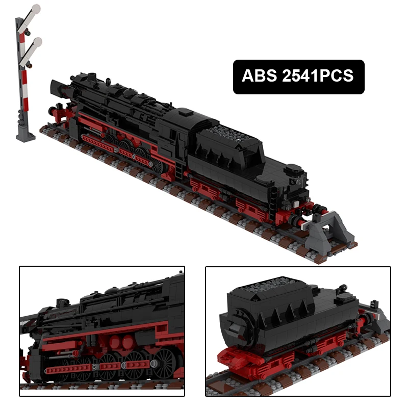 

Немецкий класс 52,80 паровоз поезд MOC строительные блоки с железной дорогой DIY Кирпичи строительные игрушки для детей Подарки