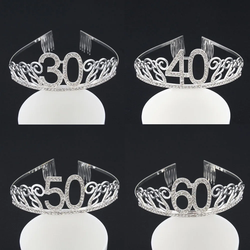 Rhinestone Crystal 30 40 50 60 Birthday Party Tiara Crown Headband for Women 30th 40th 50th 60th Birthday Queen Party Supplies
Rhinestone Crystal 30 40 50 60 Birthday Party Tiara Crown Headband for Women 30th 40th 50th 60th Birthday Queen Party Supplies