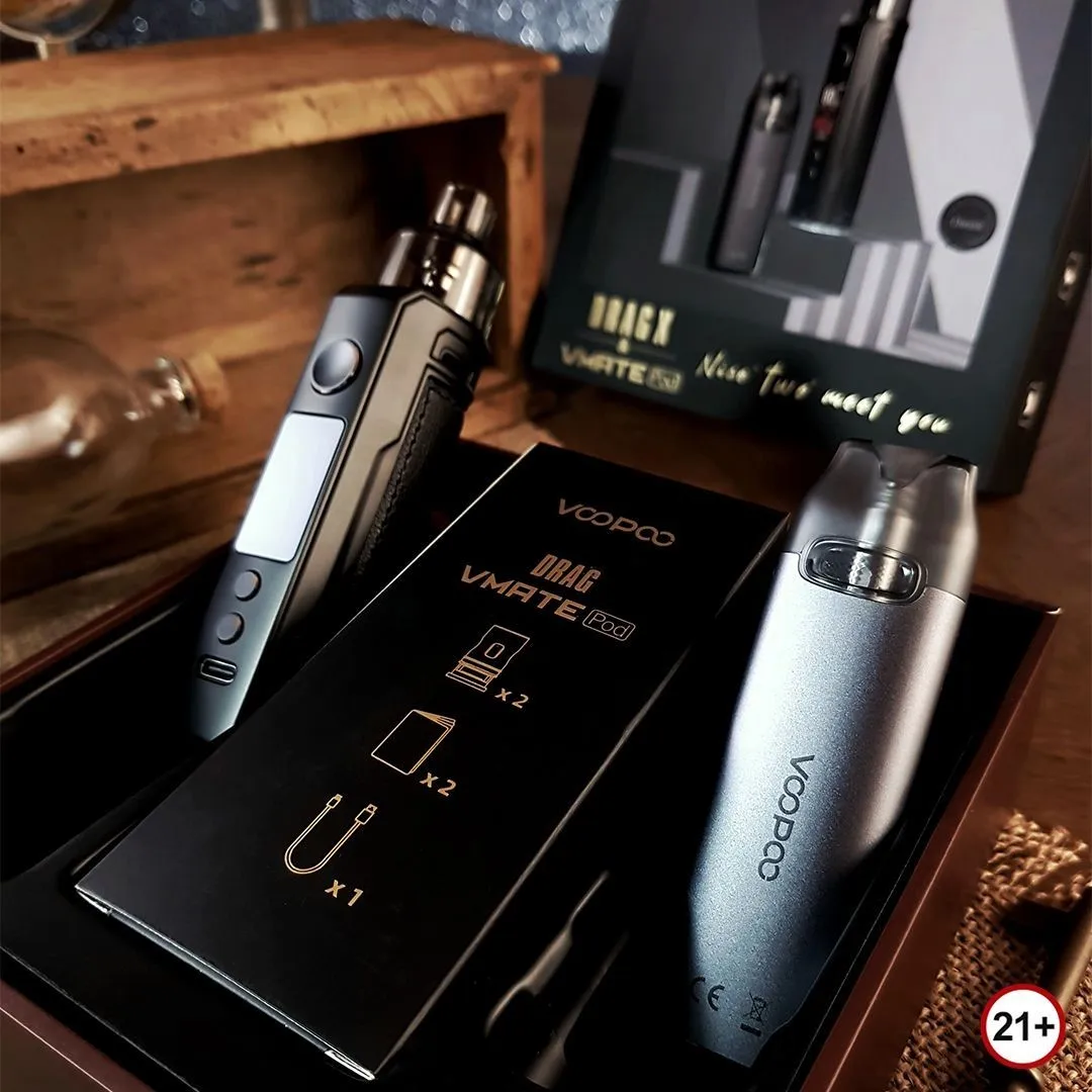 VOOPOO DRAG X / DRAG S Mod & Vmate Pod Limited Edition Gift Box Kit Electronic Cigarette No 18650 Battery Vaporizer Mod Pod Kit
VOOPOO DRAG X / DRAG S Mod & Vmate Pod Limited Edition Gift Box Kit Electronic Cigarette No 18650 Battery Vaporizer Mod Pod Kit