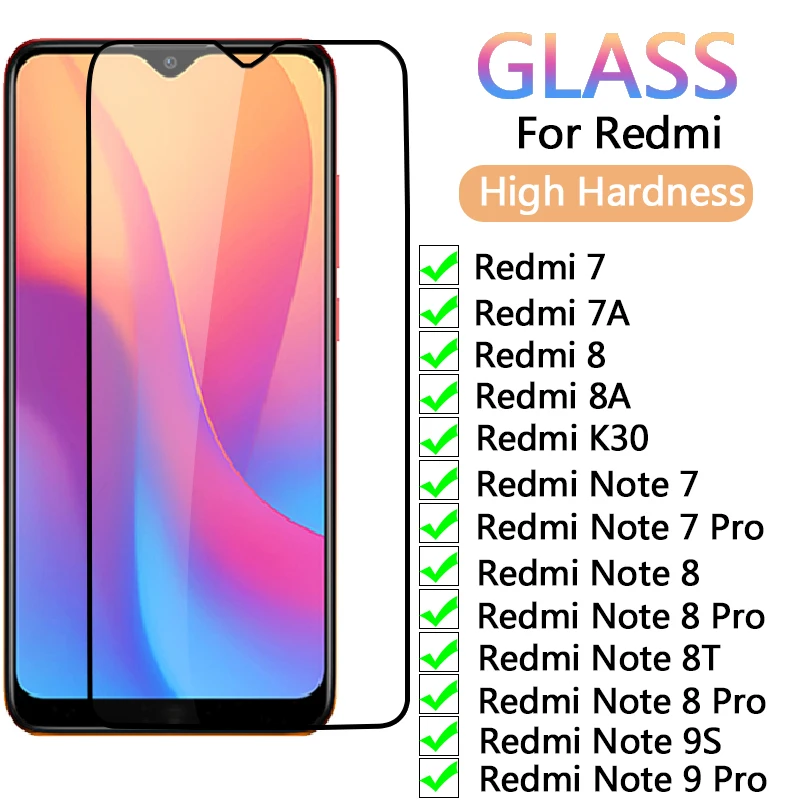 

Защитное стекло 9H для Xiaomi Redmi 9A 9C 7A 8A K20 K30 Pro K30i, Защитная пленка для экрана Redmi Note 8T 9S 7 8 9 Pro Max, стеклянная пленка