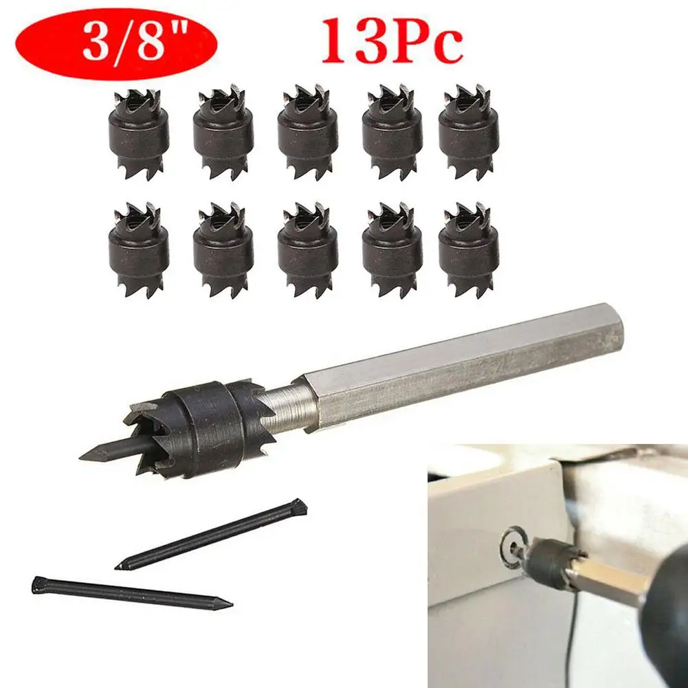 13 Pcs 3/8in Double Sided Spot Weld Cutter HSS Drill Bit Remover Welder Cut Tool
13 Pcs 3/8in Double Sided Spot Weld Cutter HSS Drill Bit Remover Welder Cut Tool