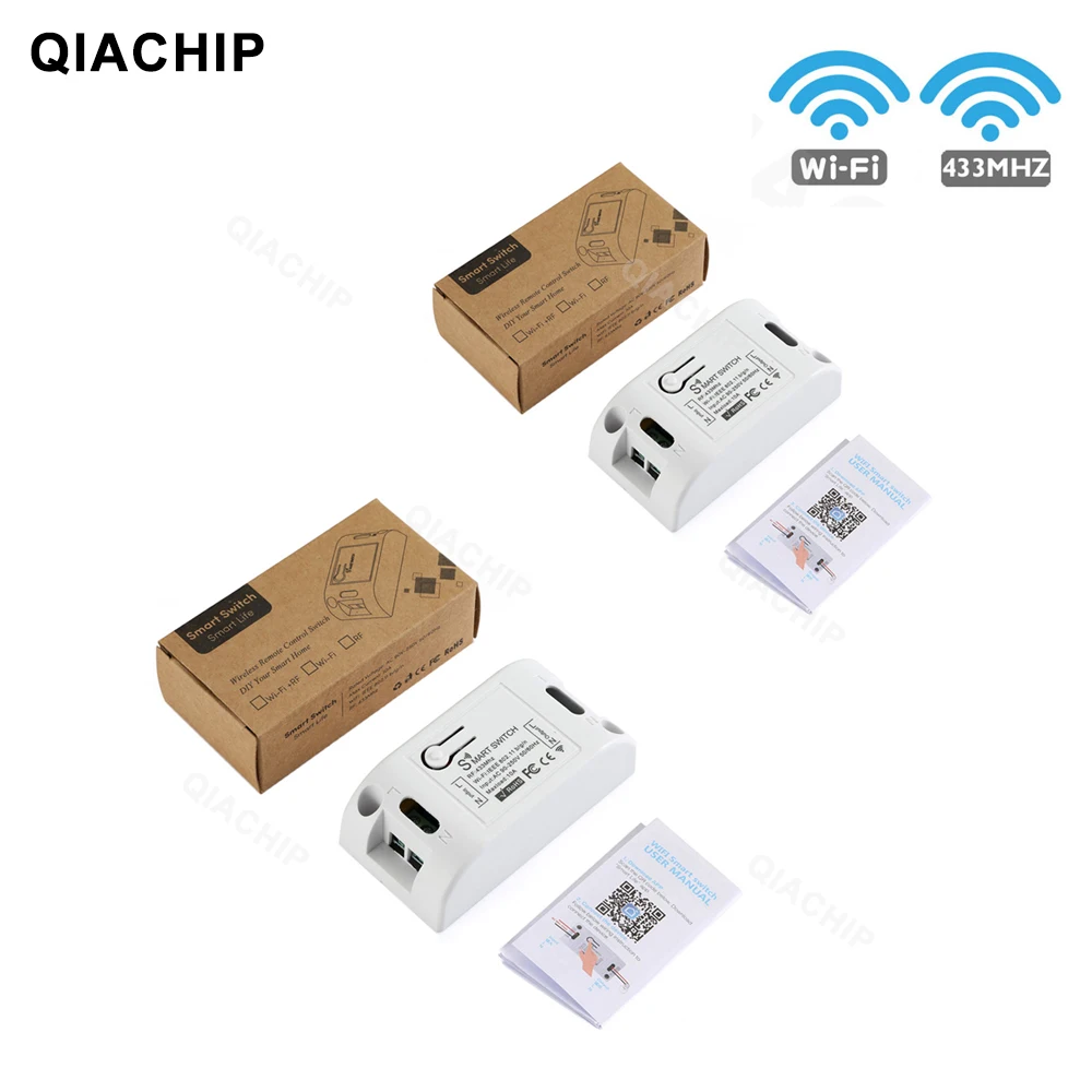 QIACHIP Wifi Wireless 433Mhz Receiver Module Smart Home Tuya App Phone Remote Control Switch AC 220V For Ceiling Lamp DIY
QIACHIP Wifi Wireless 433Mhz Receiver Module Smart Home Tuya App Phone Remote Control Switch AC 220V For Ceiling Lamp DIY