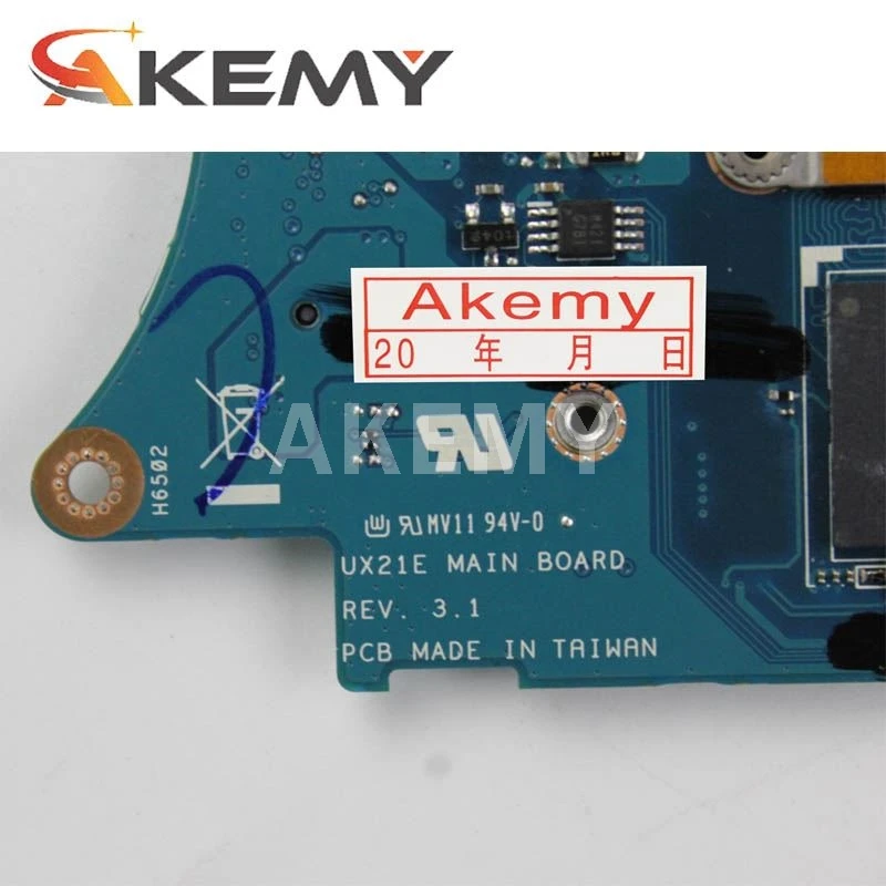 Akemy UX21E Laptop motherboard For ASUS UX21E original mainboard HM65 I3-2365 I3-2367 4GB RAM
Akemy UX21E Laptop motherboard For ASUS UX21E original mainboard HM65 I3-2365 I3-2367 4GB RAM