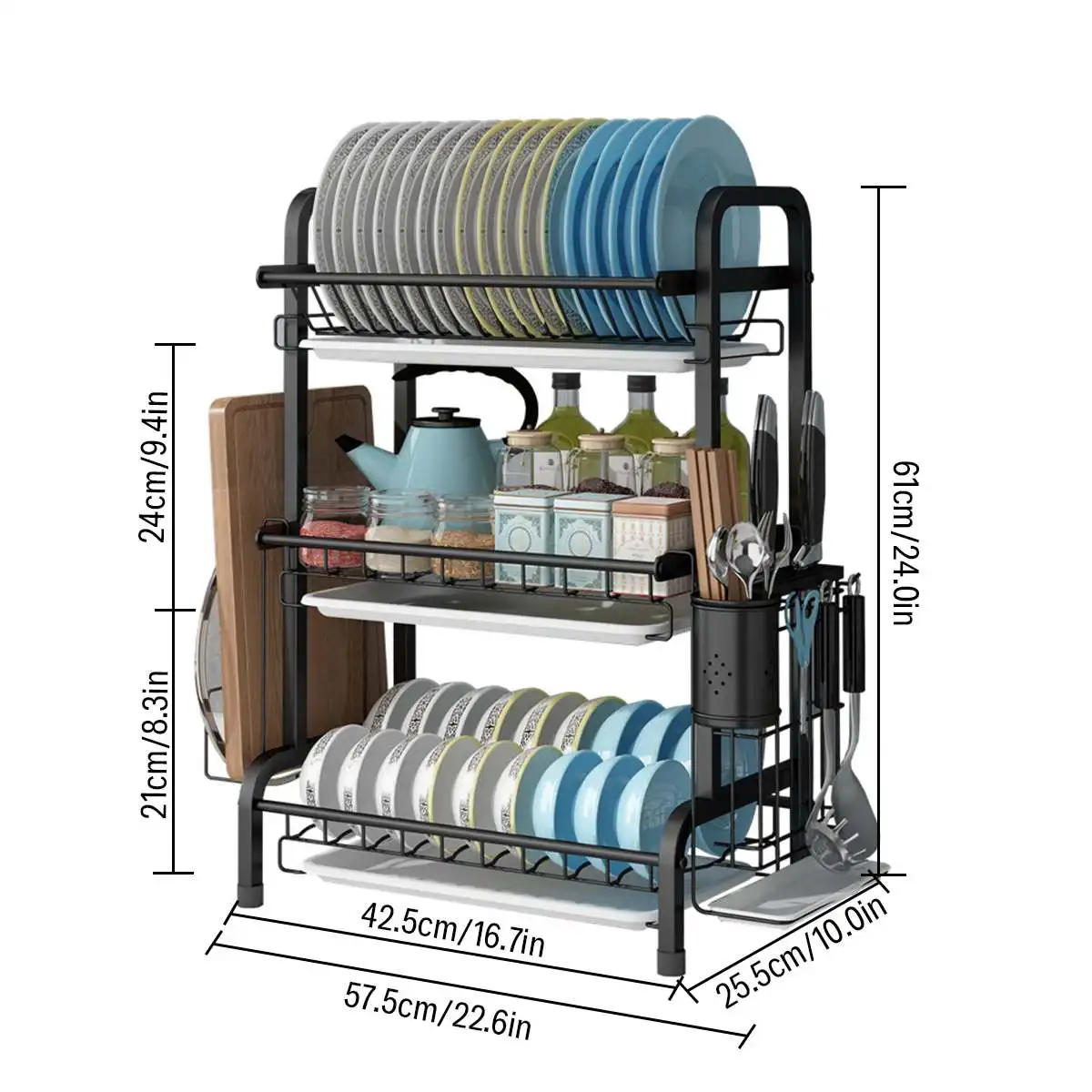 2/3-Layer Kitchen Shelf Stainless Steel Dish Rack Drying Storage Holder Chopsticks Sink Drainage Rack Kitchen Cupboard
2/3-Layer Kitchen Shelf Stainless Steel Dish Rack Drying Storage Holder Chopsticks Sink Drainage Rack Kitchen Cupboard