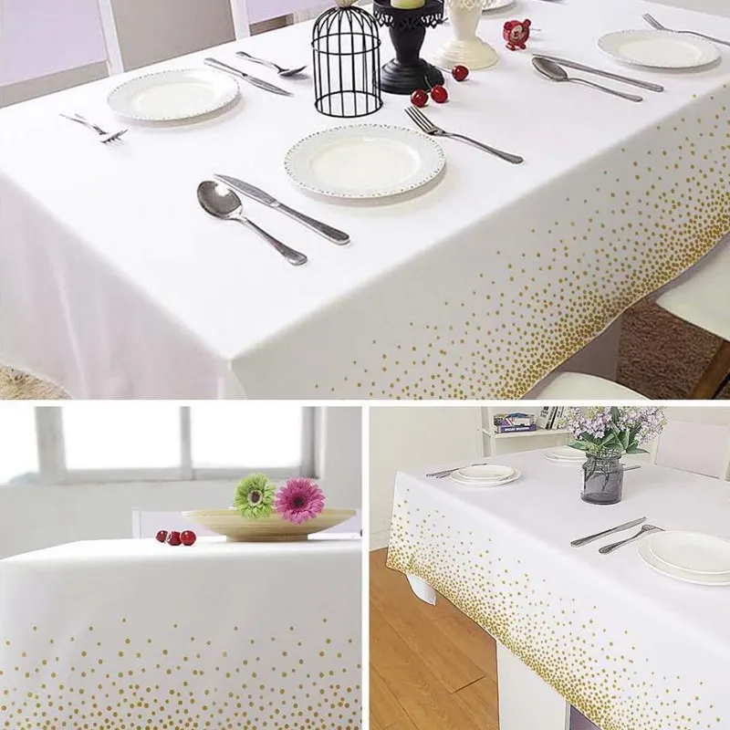 1pc 108*54 Inch Disposable Tablecloth Dot PVC Oilproof Table Cover For Baby Shower Wedding Birthday Party Table Cloth Decoration
1pc 108*54 Inch Disposable Tablecloth Dot PVC Oilproof Table Cover For Baby Shower Wedding Birthday Party Table Cloth Decoration