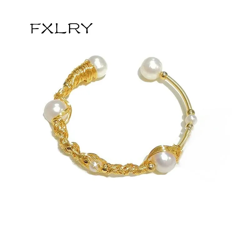 FXLRY Original Natural Baroque Pearl Handmade Winding Cuff Bangles For Women Jewelry
FXLRY Original Natural Baroque Pearl Handmade Winding Cuff Bangles For Women Jewelry