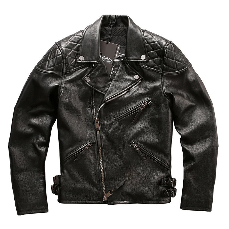 2021 Motorcycle Genuine Leather Slim Fit Men Turn-down Collar Cowskin men's Biker Jacket Black Coat
2021 Motorcycle Genuine Leather Slim Fit Men Turn-down Collar Cowskin men's Biker Jacket Black Coat