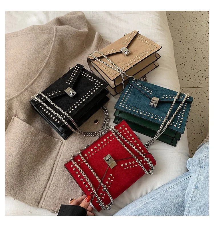 Scrub Leather Brand Designer Shoulder Simple Bags For Women 2021 Chain Rivet Luxury Crossbody Bag Female Fashion Small Handbags
Scrub Leather Brand Designer Shoulder Simple Bags For Women 2021 Chain Rivet Luxury Crossbody Bag Female Fashion Small Handbags