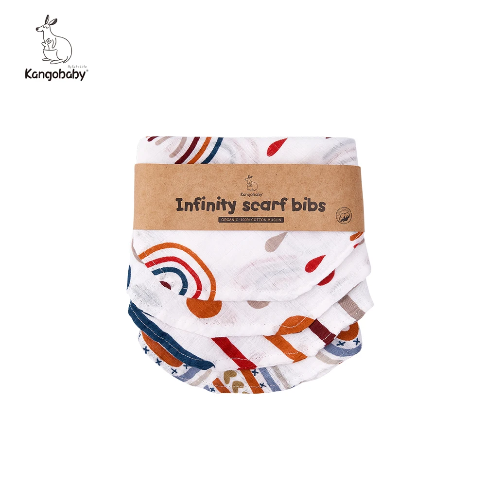 Муслиновый шарф Kangobaby # Rainbow Paradise модные шикарные детские нагрудники из 100%