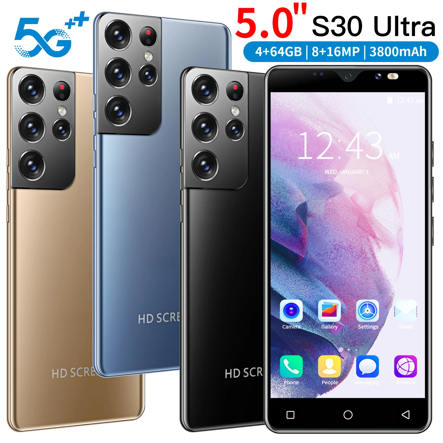 S30U Smartphone Android 10.0 8GB RAM 256GB ROM Dual Sim Unlocked Mobile Phone MTK 6799 Deca Core S30 Ultra Plus Global Version
S30U Smartphone Android 10.0 8GB RAM 256GB ROM Dual Sim Unlocked Mobile Phone MTK 6799 Deca Core S30 Ultra Plus Global Version