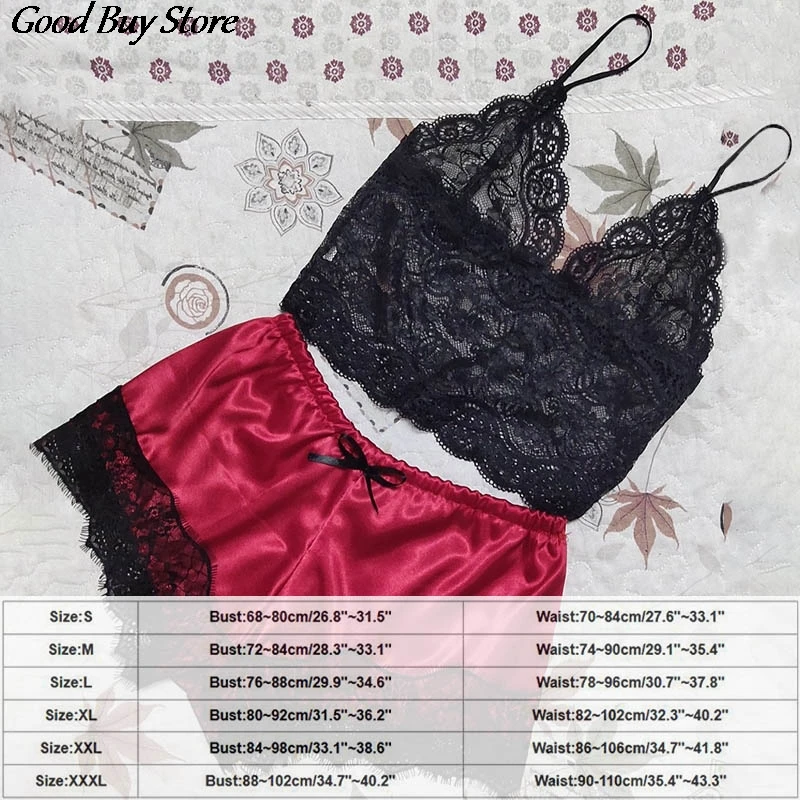Lace Sleepwear Set Women Summer Sexy Satin Nightwear Sleeping Pijamas Sets Girls Comfortable Sleeveless Cami Tops Shorts Pajama
Lace Sleepwear Set Women Summer Sexy Satin Nightwear Sleeping Pijamas Sets Girls Comfortable Sleeveless Cami Tops Shorts Pajama