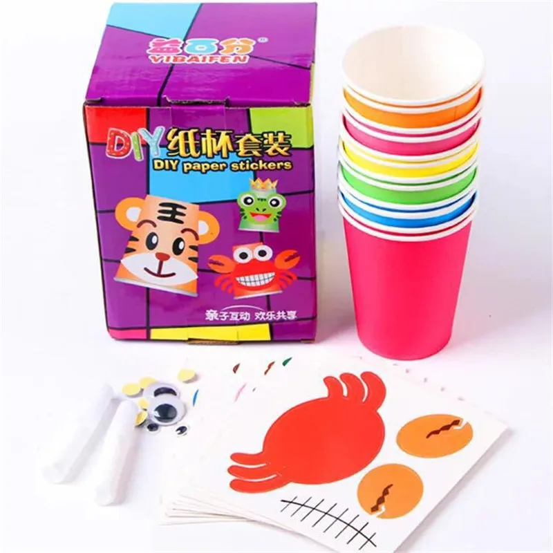 12pcs Children 3D DIY handmade Paper Cups Sticker Material Kit Whole Set Kids Kindergarten School Art Craft Educational Toys
12pcs Children 3D DIY handmade Paper Cups Sticker Material Kit Whole Set Kids Kindergarten School Art Craft Educational Toys