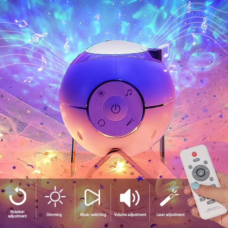 Galaxy Projector Nightlight USB Music Player Star Night Light Romantic Projection Lamp LED Rechargeable Projection Light Gift
Galaxy Projector Nightlight USB Music Player Star Night Light Romantic Projection Lamp LED Rechargeable Projection Light Gift