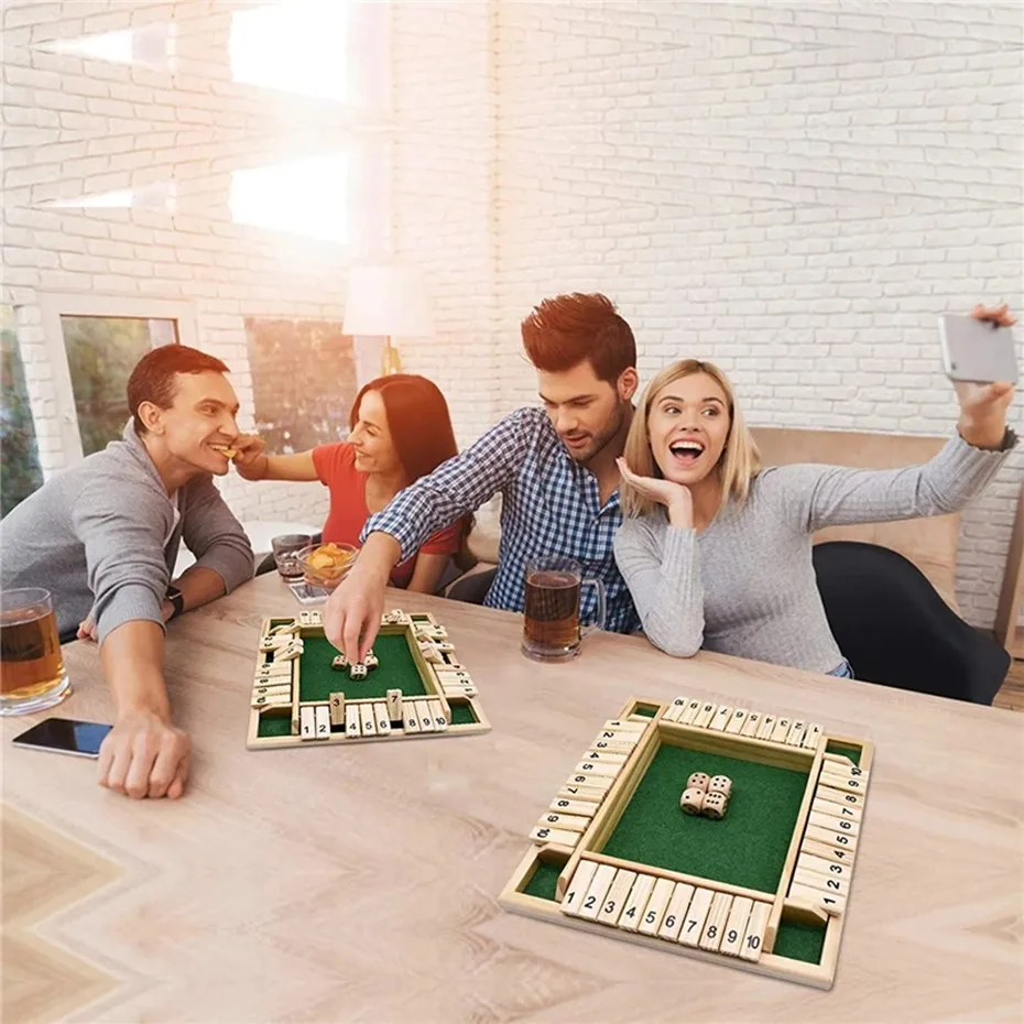 Shut The Box Dice Board Game Traditional Four Sided Wooden 10 Numbers Dice Game Set Party Family Games for Adults Kids New
Shut The Box Dice Board Game Traditional Four Sided Wooden 10 Numbers Dice Game Set Party Family Games for Adults Kids New